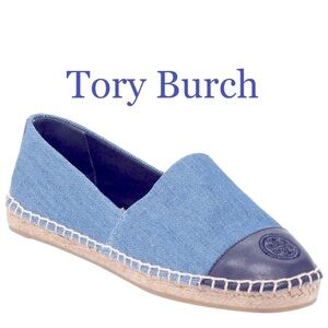 TORY BURCH~ Color-Block Espadrille~DENIM CHAMBRAY